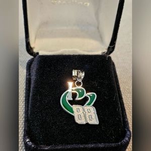 Sterling Silver "I ❤️ 88" Nascar Pendant